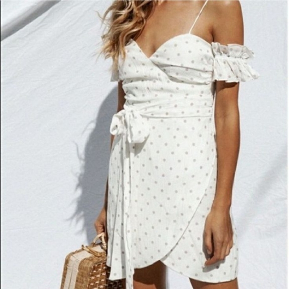 Sabo Skirt Dresses & Skirts - Sabo Skirt polka dot wrap dress